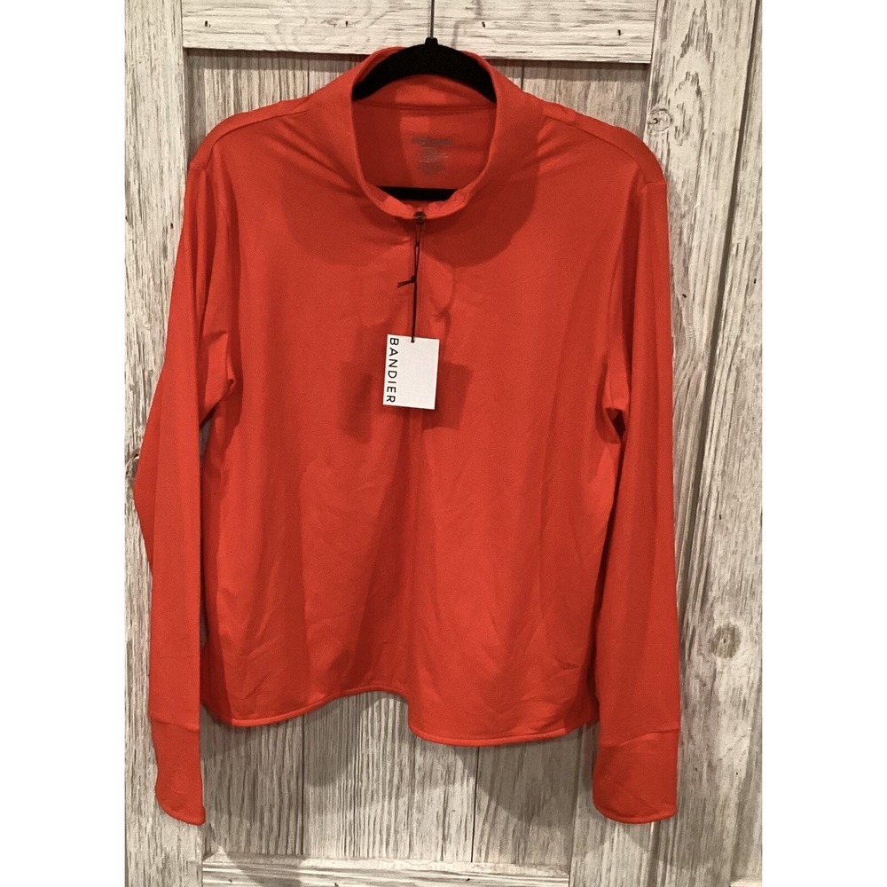 Bandier All Access Flame Scarlett 1/4 Zip Pullover Womens Size 2X NWT 11261